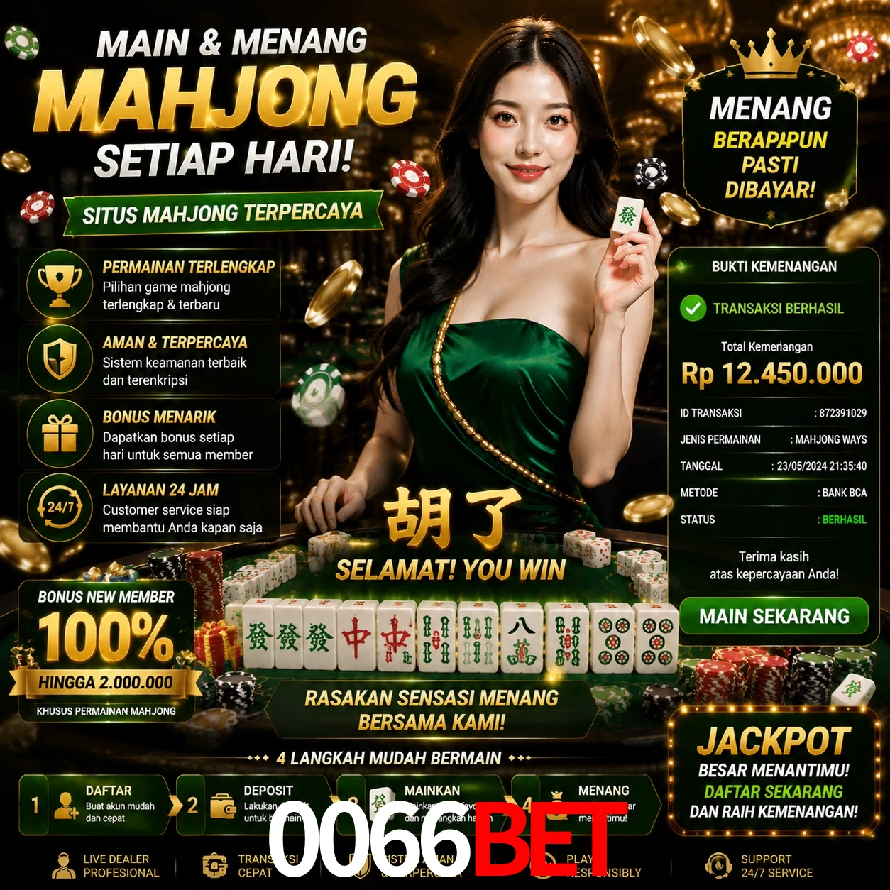 Ganhar e sacar na 0066Bet